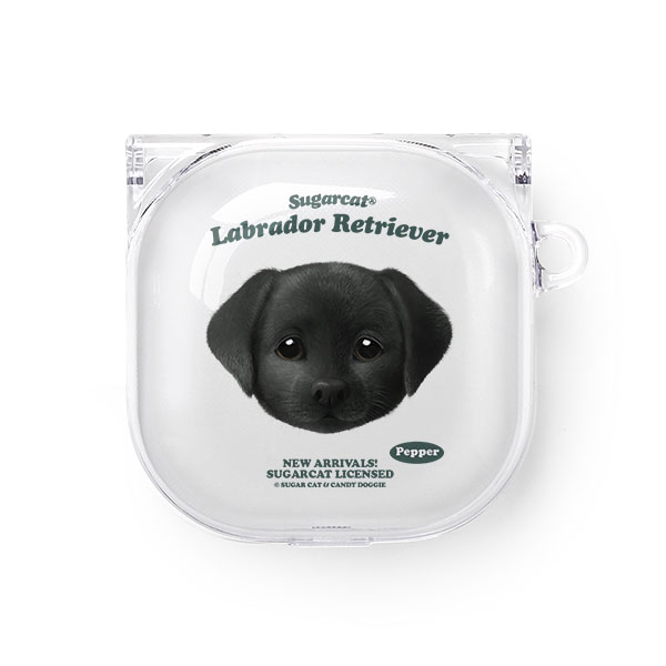 Pepper the Labrador Retriever TypeFace Buds Pro/Live Clear Hard Case