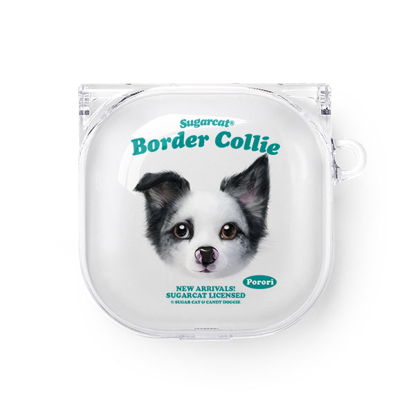 Porori the Border Collie TypeFace Buds Pro/Live Clear Hard Case