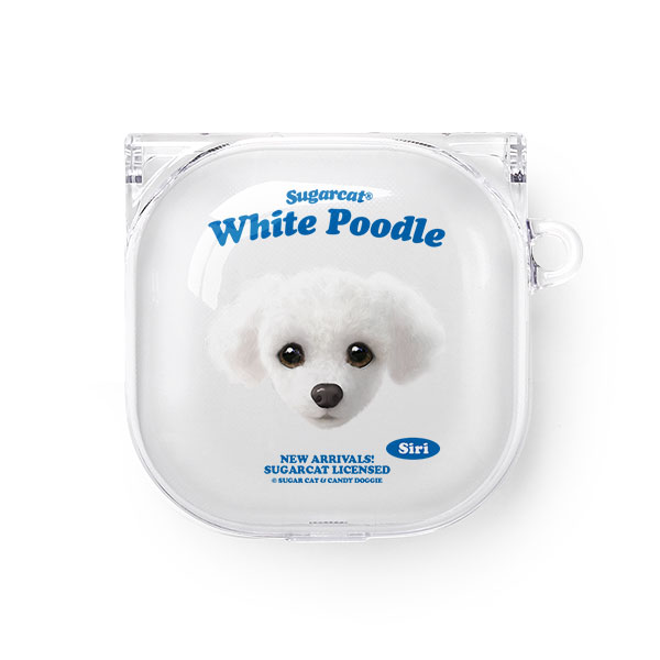 Siri the White Poodle TypeFace Buds Pro/Live Clear Hard Case