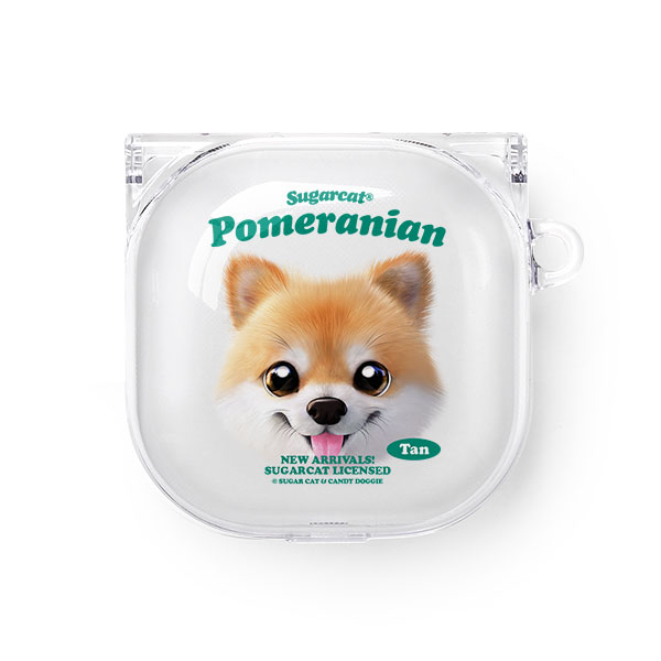 Tan the Pomeranian TypeFace Buds Pro/Live Clear Hard Case