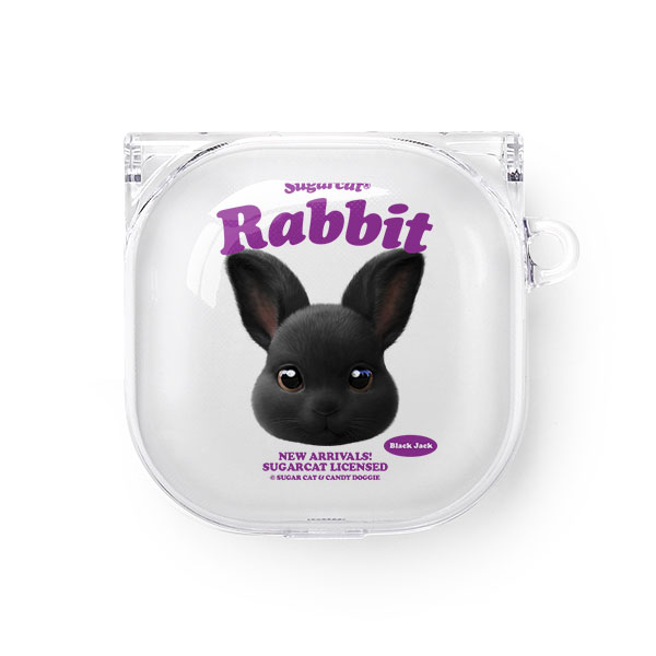 Black Jack the Rabbit TypeFace Buds Pro/Live Clear Hard Case