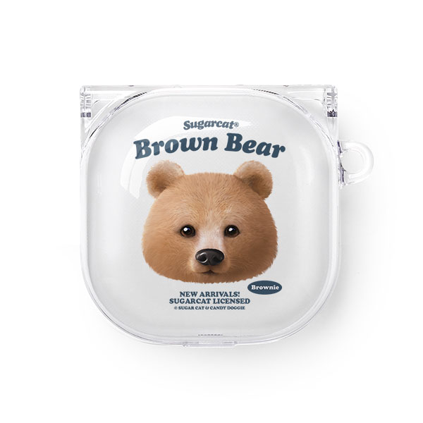 Brownie the Bear TypeFace Buds Pro/Live Clear Hard Case