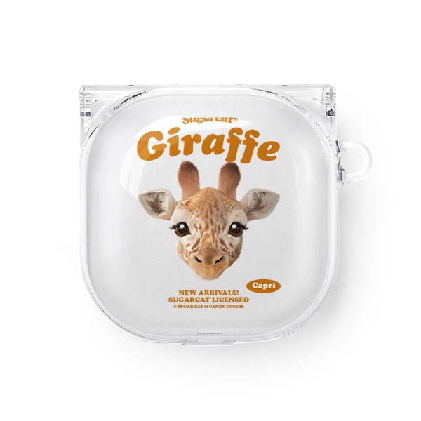 Capri the Giraffe TypeFace Buds Pro/Live Clear Hard Case