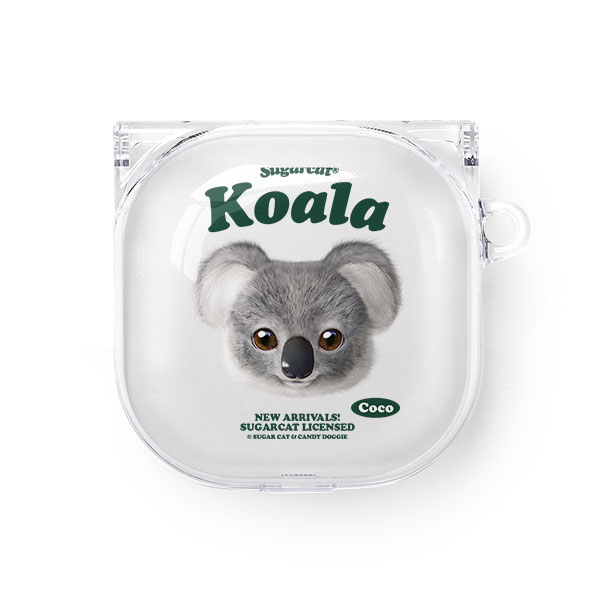 Coco the Koala TypeFace Buds Pro/Live Clear Hard Case