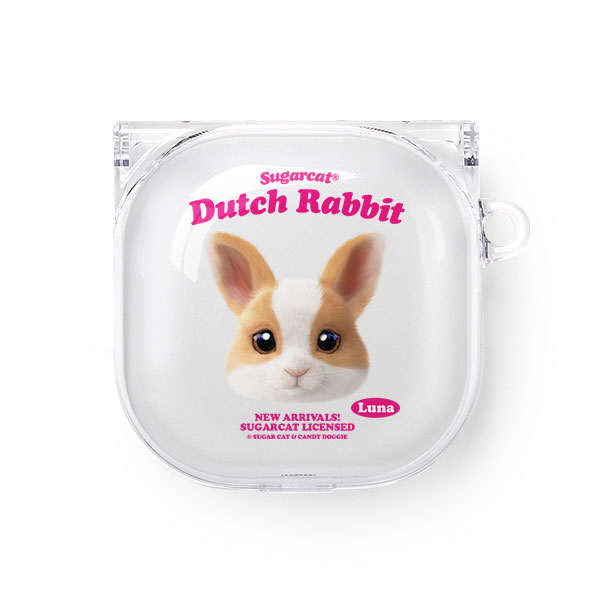 Luna the Dutch Rabbit TypeFace Buds Pro/Live Clear Hard Case