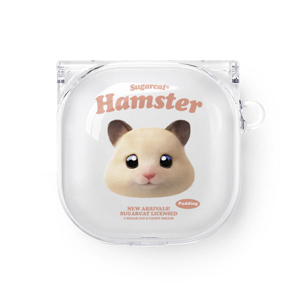Pudding the Hamster TypeFace Buds Pro/Live Clear Hard Case