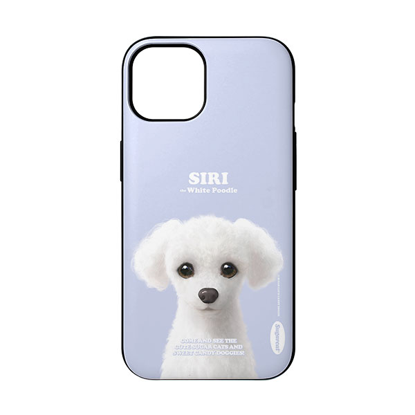 Siri the White Poodle Retro Door Bumper Case