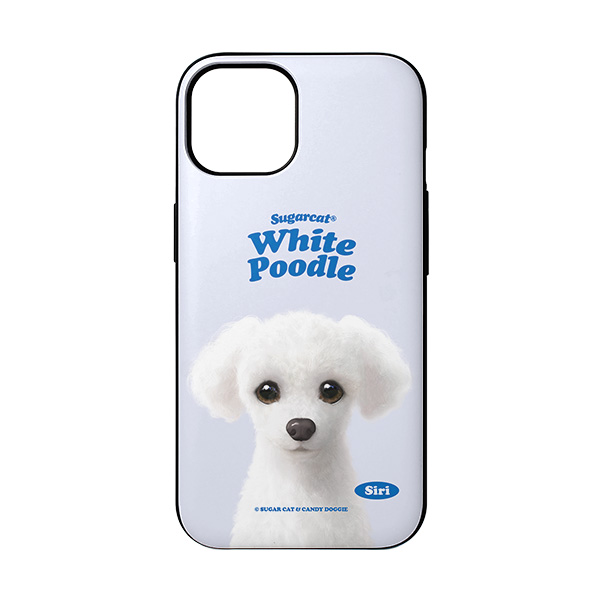 Siri the White Poodle Type Door Bumper Case