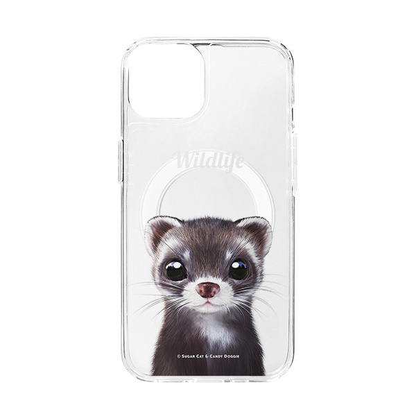 Jusky the Ferret Simple Clear Gelhard Case (for MagSafe)