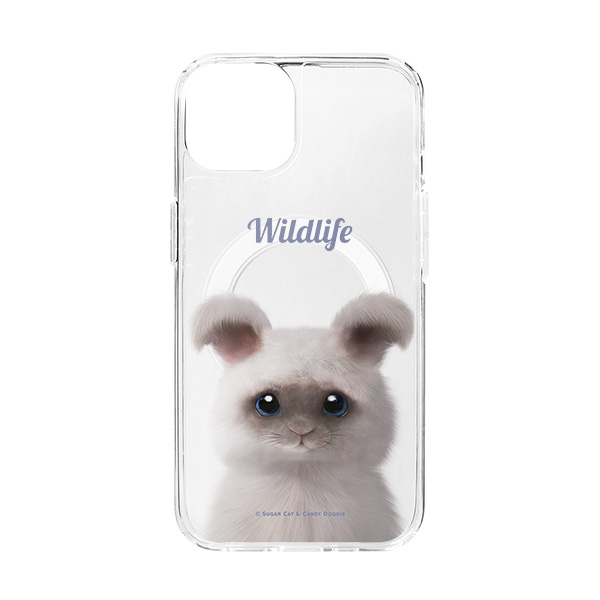 Fluffy the Angora Rabbit Simple Clear Gelhard Case (for MagSafe)