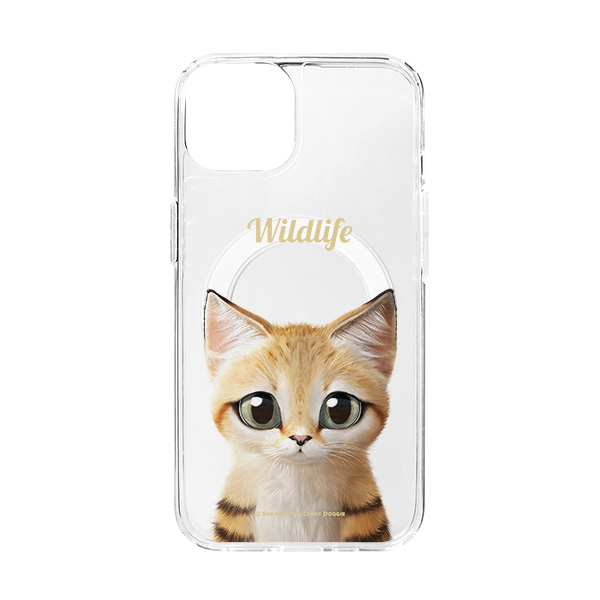 Sandy the Sand cat Simple Clear Gelhard Case (for MagSafe)
