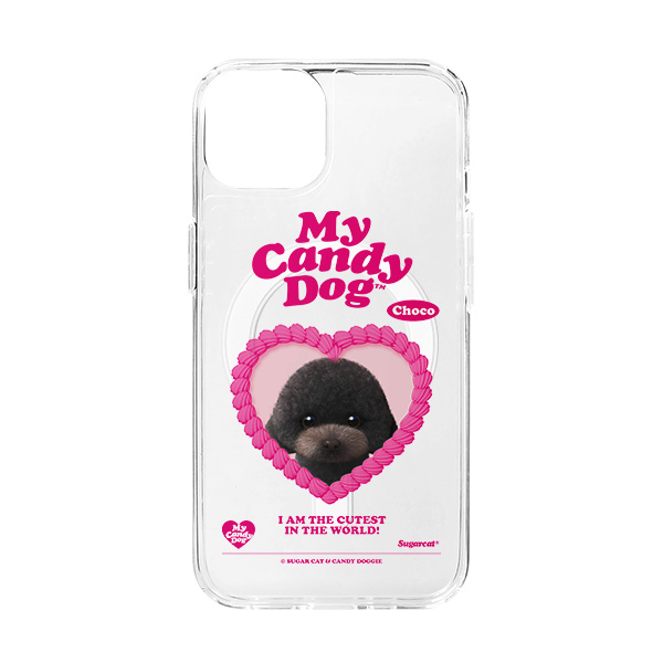 Choco the Black Poodle MyHeart Clear Gelhard Case (for MagSafe)