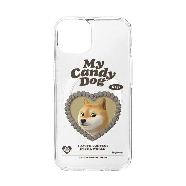 Doge the Shiba Inu (GOLD ver.) MyHeart Clear Gelhard Case (for MagSafe)