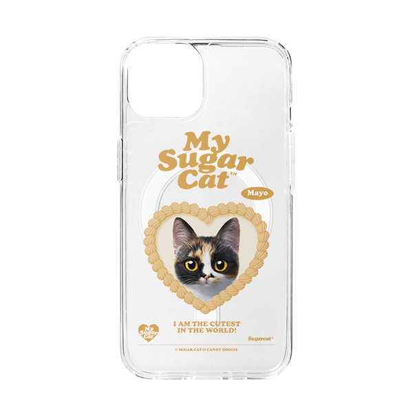 Mayo the Tricolor cat MyHeart Clear Gelhard Case (for MagSafe)