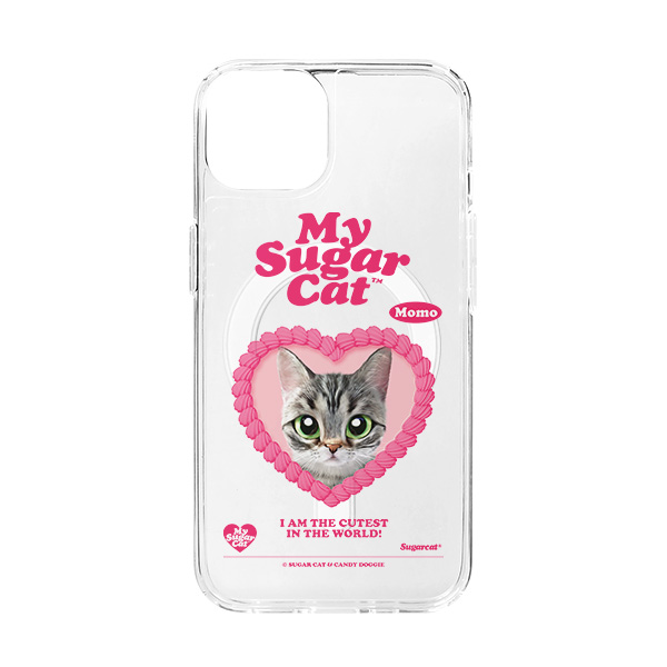 Momo the American shorthair cat MyHeart Clear Gelhard Case (for MagSafe)