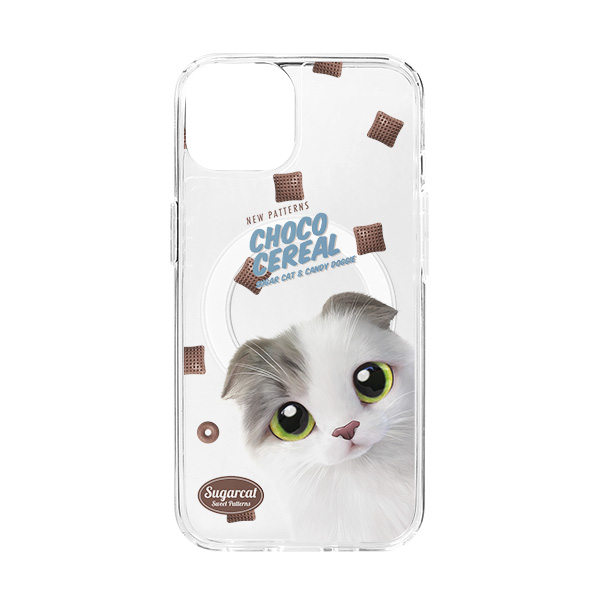 Duna’s Choco Cereal New Patterns Clear Gelhard Case (for MagSafe)