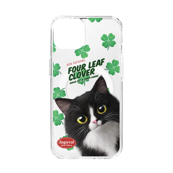 Lucky&#039;s Four Leaf Clover New Patterns Clear Gelhard Case (for MagSafe)