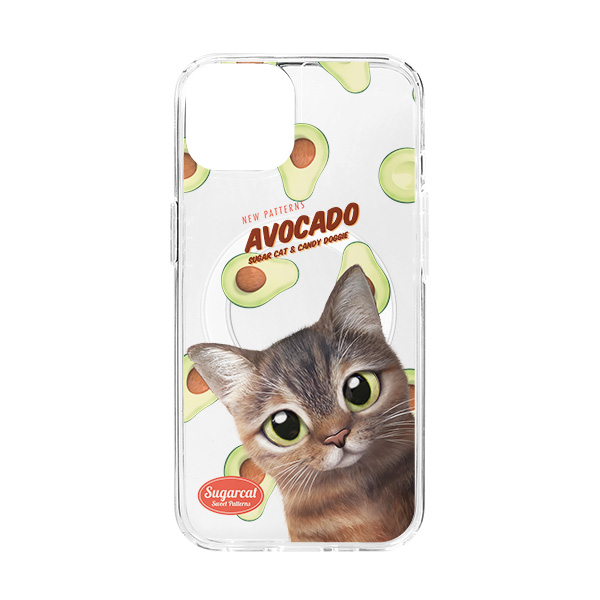 Lucy’s Avocado New Patterns Clear Gelhard Case (for MagSafe)