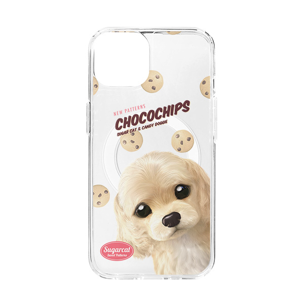 Momo the Cocker Spaniel’s Chocochips New Patterns Clear Gelhard Case (for MagSafe)