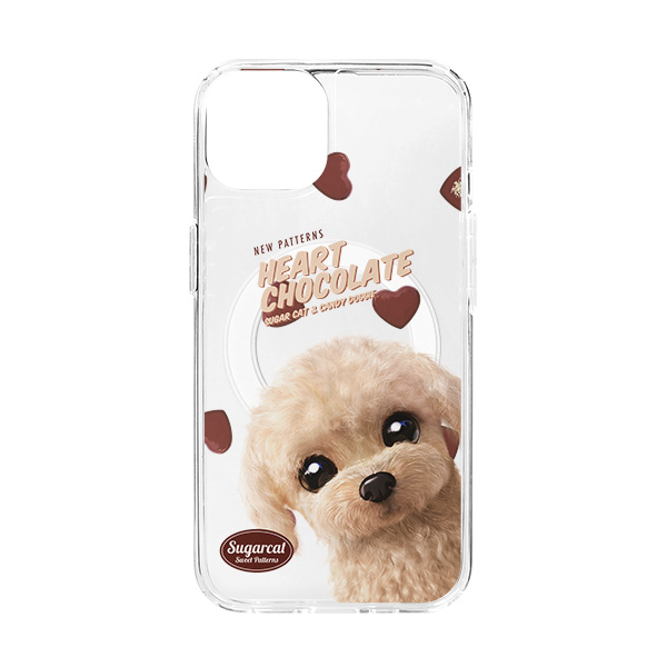 Renata the Poodle’s Heart Chocolate New Patterns Clear Gelhard Case (for MagSafe)