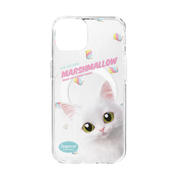Ria’s Marshmallow New Patterns Clear Gelhard Case (for MagSafe)