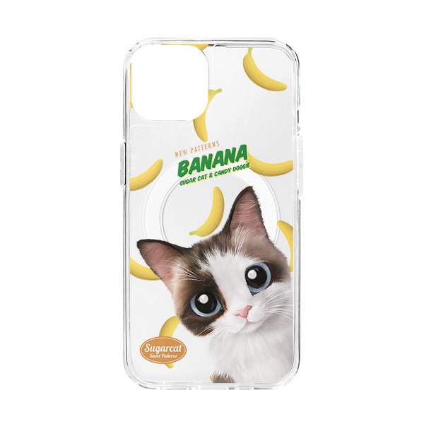 Tino’s Banana New Patterns Clear Gelhard Case (for MagSafe)