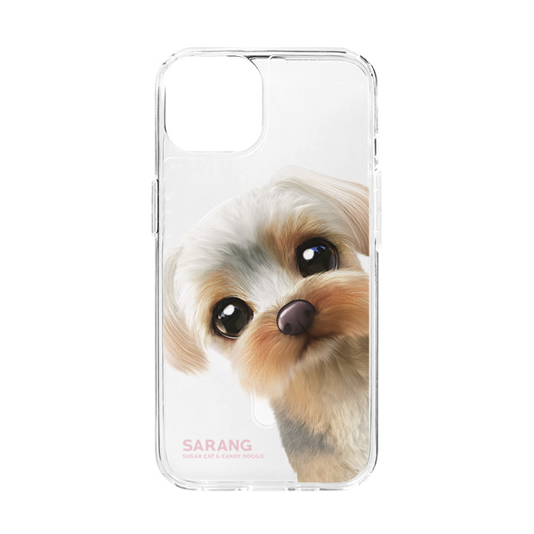 Sarang the Yorkshire Terrier Peekaboo Clear Gelhard Case (for MagSafe)