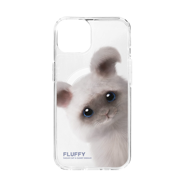 Fluffy the Angora Rabbit Peekaboo Clear Gelhard Case (for MagSafe)