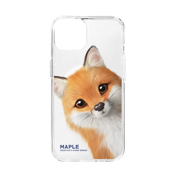 Maple the Red Fox Peekaboo Clear Gelhard Case (for MagSafe)
