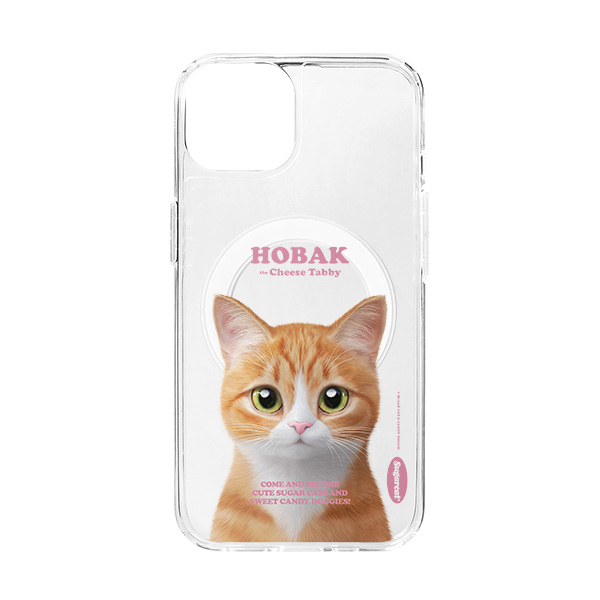 Hobak the Cheese Tabby Retro Clear Gelhard Case (for MagSafe)