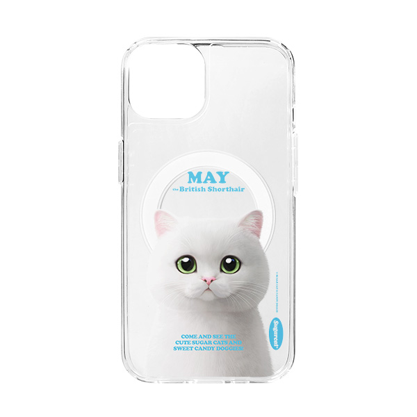 May the British Shorthair Retro Clear Gelhard Case (for MagSafe)