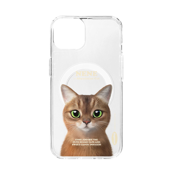 Nene the Abyssinian Retro Clear Gelhard Case (for MagSafe)