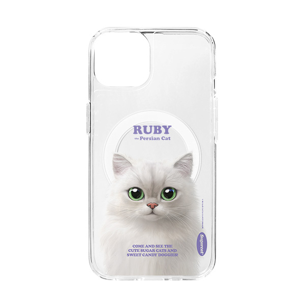 Ruby the Persian Retro Clear Gelhard Case (for MagSafe)