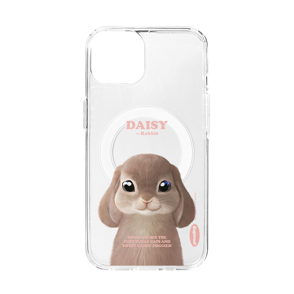 Daisy the Rabbit Retro Clear Gelhard Case (for MagSafe)