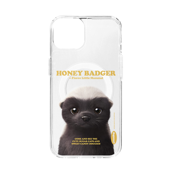 Honey Badger Retro Clear Gelhard Case (for MagSafe)