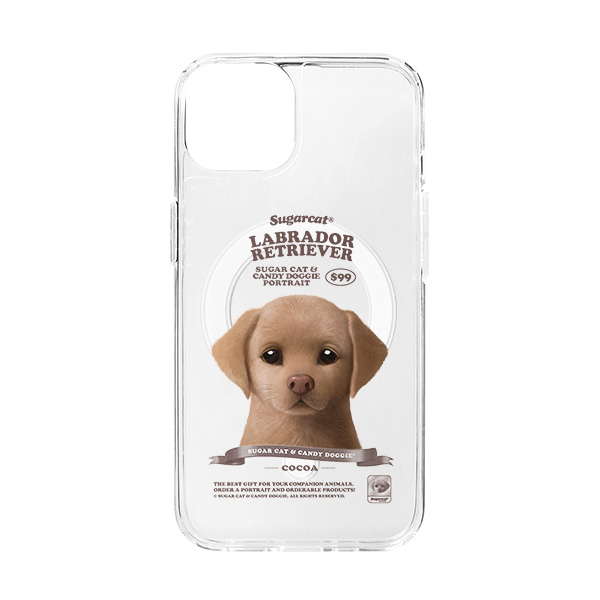 Cocoa the Labrador Retriever New Retro Clear Gelhard Case (for MagSafe)