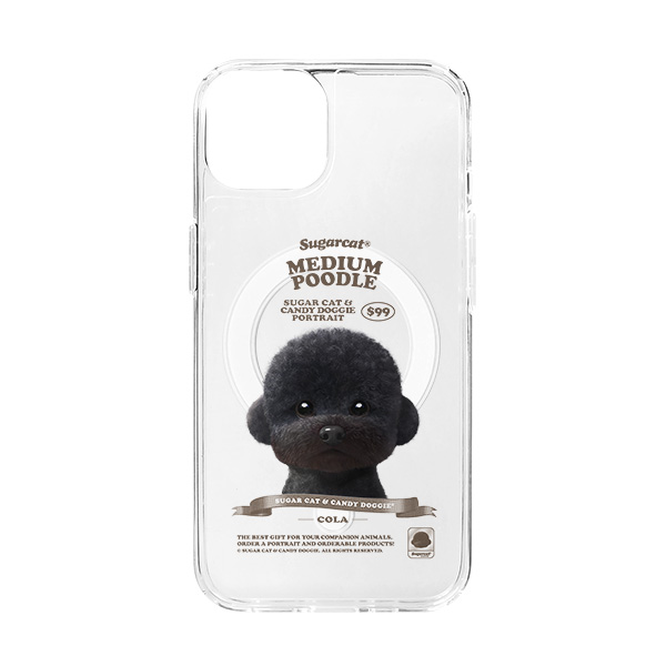 Cola the Medium Poodle New Retro Clear Gelhard Case (for MagSafe)