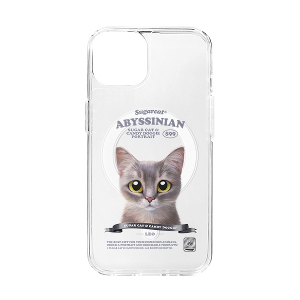 Leo the Abyssinian Blue Cat New Retro Clear Gelhard Case (for MagSafe)