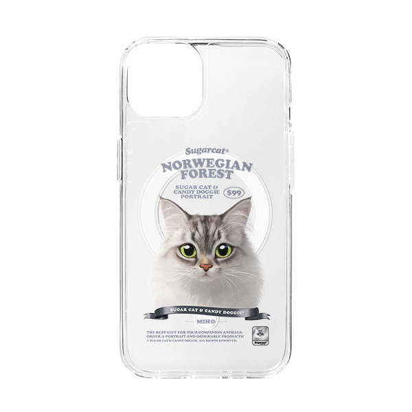 Miho the Norwegian Forest New Retro Clear Gelhard Case (for MagSafe)