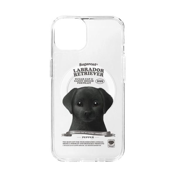 Pepper the Labrador Retriever New Retro Clear Gelhard Case (for MagSafe)