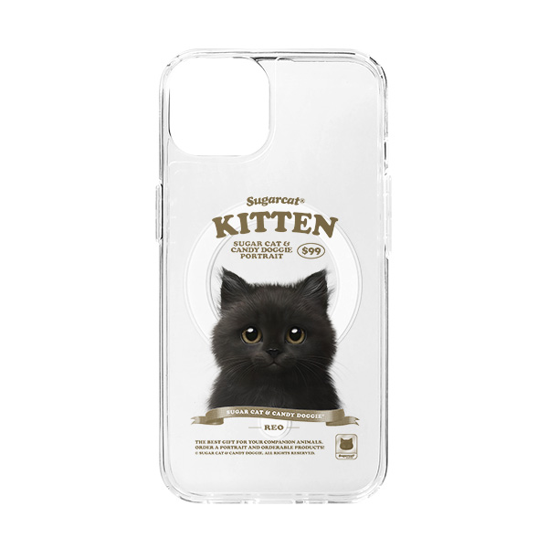 Reo the Kitten New Retro Clear Gelhard Case (for MagSafe)