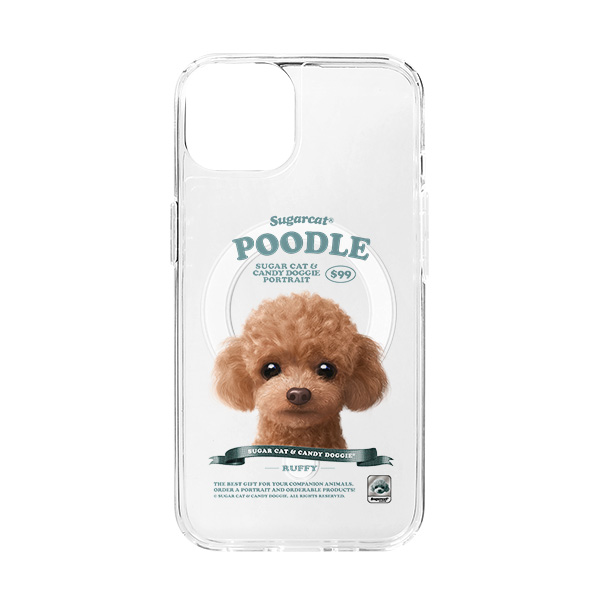 Ruffy the Poodle New Retro Clear Gelhard Case (for MagSafe)