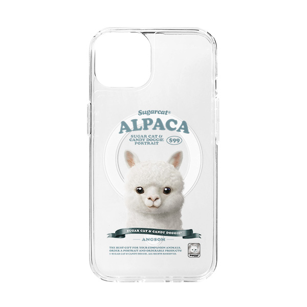 Angsom the Alpaca New Retro Clear Gelhard Case (for MagSafe)