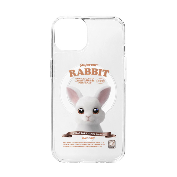 Carrot the Rabbit New Retro Clear Gelhard Case (for MagSafe)