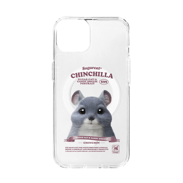 Chinchin the Chinchilla New Retro Clear Gelhard Case (for MagSafe)