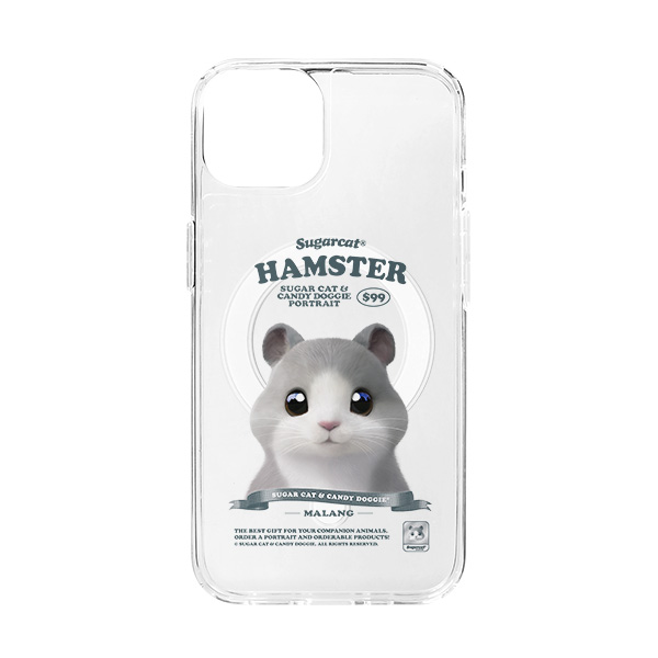 Malang the Hamster New Retro Clear Gelhard Case (for MagSafe)