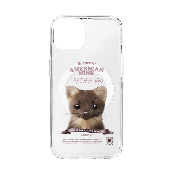 Minky the American Mink New Retro Clear Gelhard Case (for MagSafe)