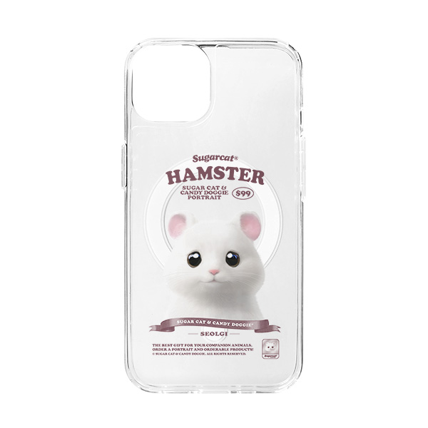 Seolgi the Hamster New Retro Clear Gelhard Case (for MagSafe)