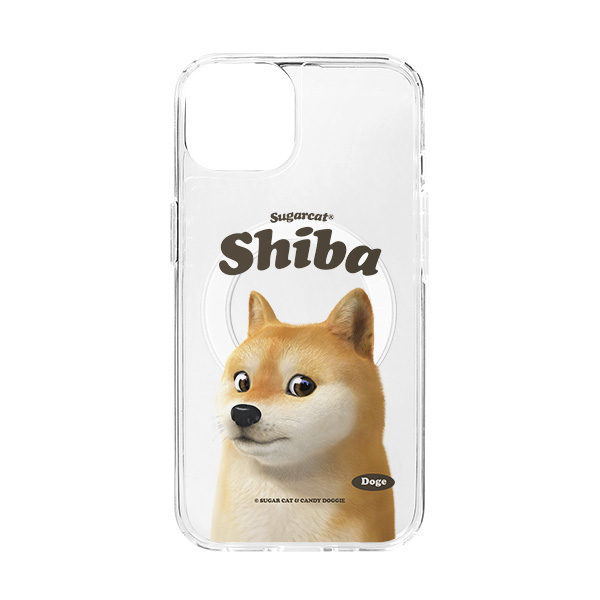 Doge the Shiba Inu (GOLD ver.) Type Clear Gelhard Case (for MagSafe)
