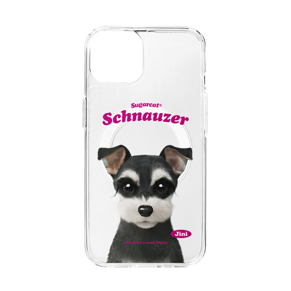 Jini the Schnauzer Type Clear Gelhard Case (for MagSafe)